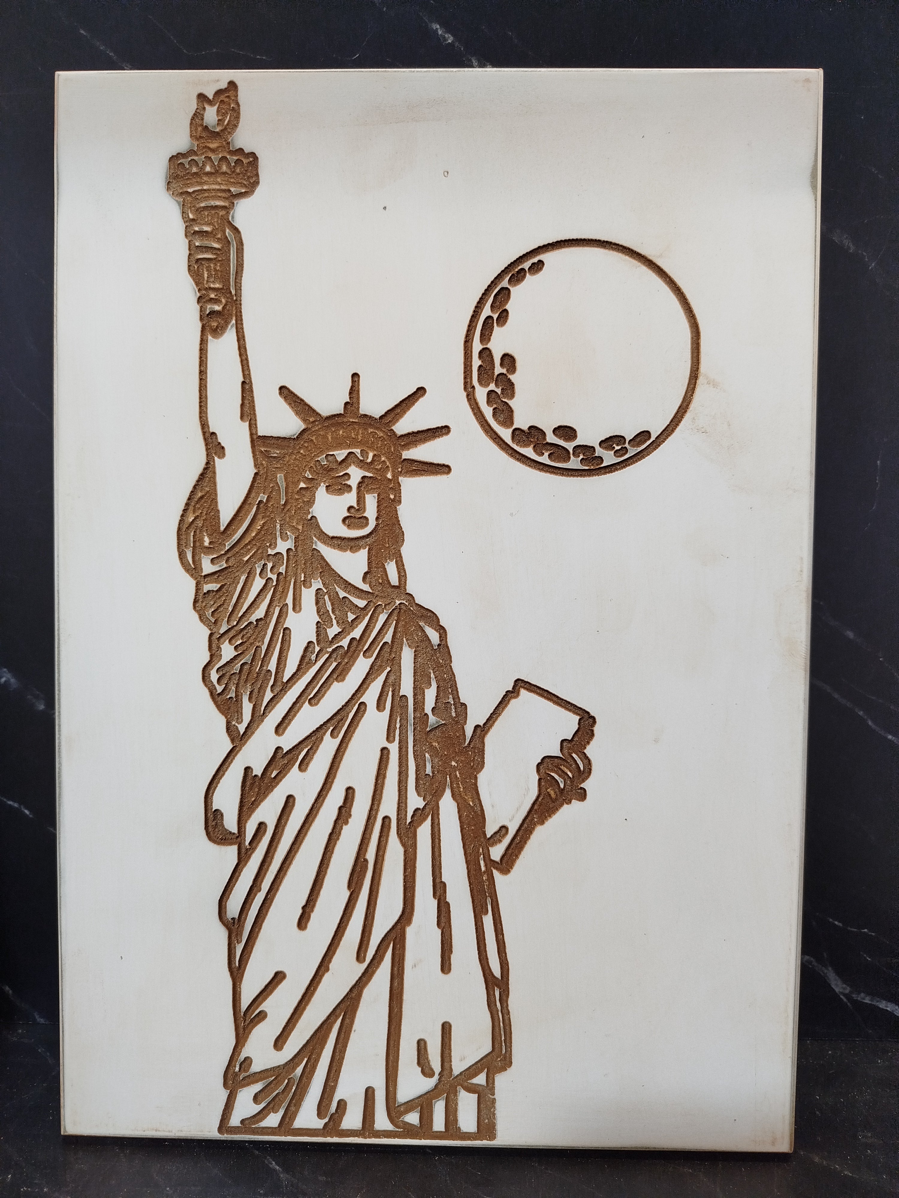 Iconos del Mundo: Grabado de la Estatua de la Libertad