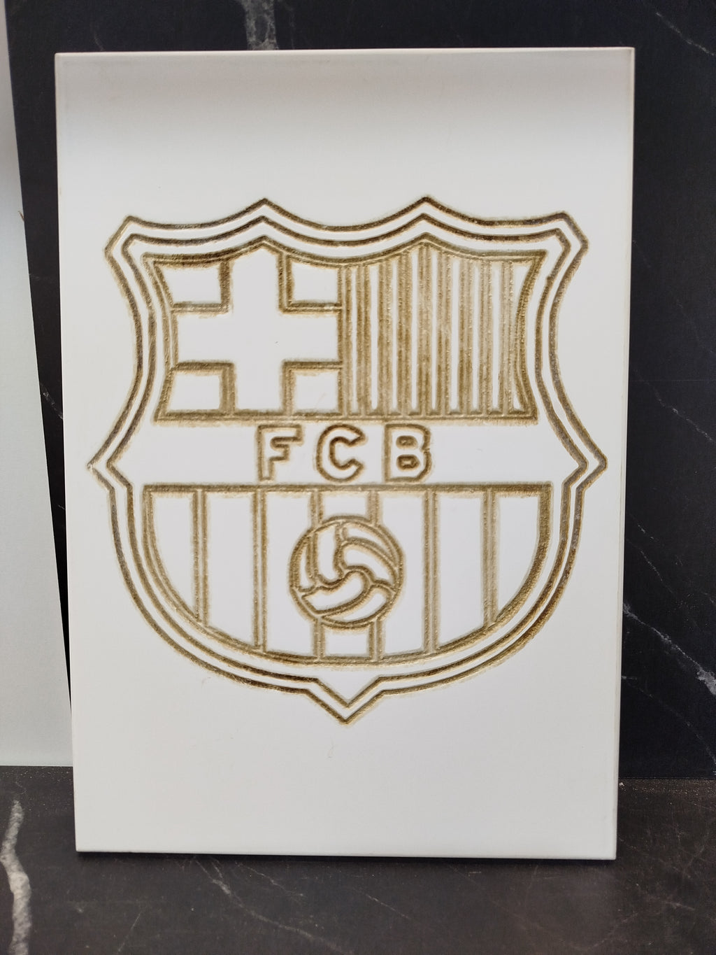 Placa Decorativa Escudo FC Barcelona - Grabado de Precisión "Més que un Club"