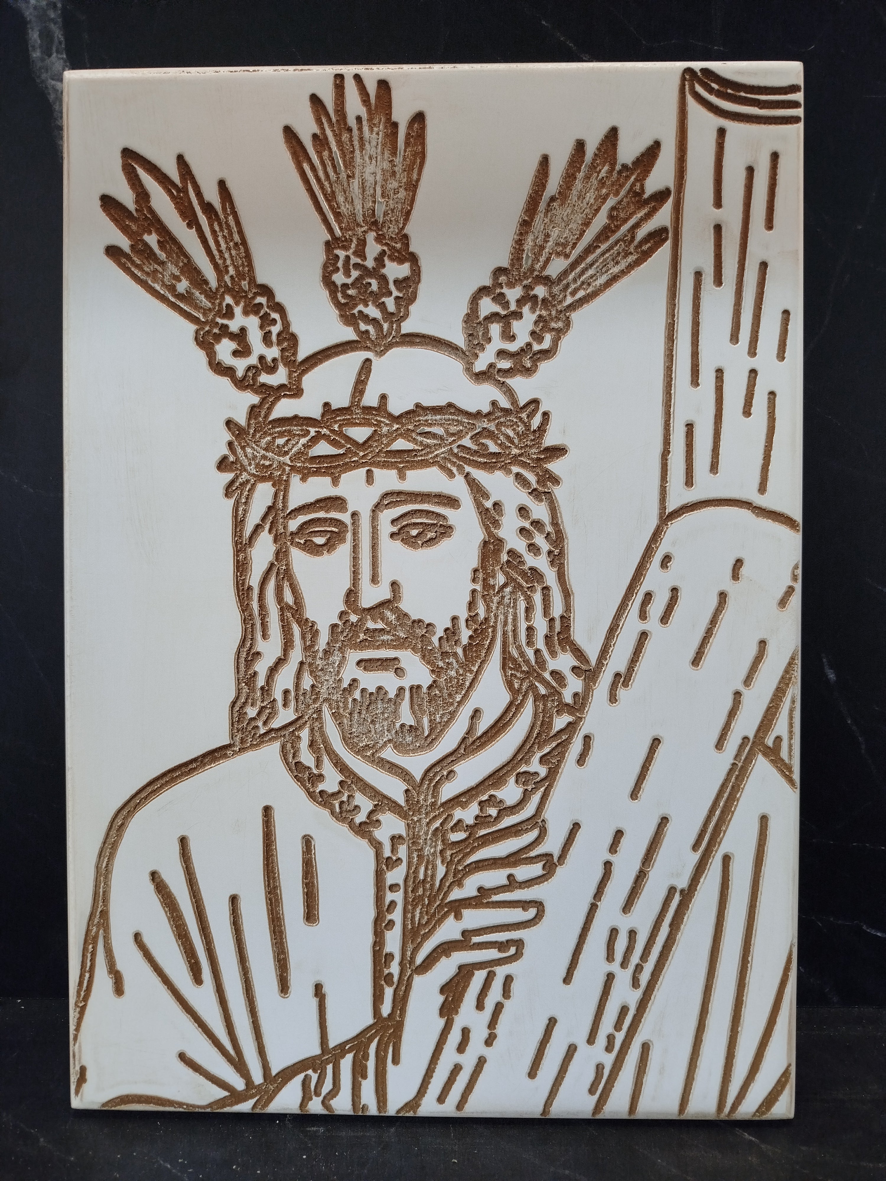 Cuadro Artesanal Padre Jesús Nazareno – Señor de Alcalá del Valle "Los Moraos"