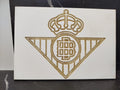 Placa Decorativa Escudo Real Betis - Grabado Artesanal "Manquepierda