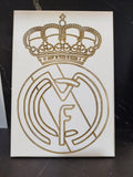 El Origen de la Leyenda: Escudo Histórico del Real Madrid en Madera