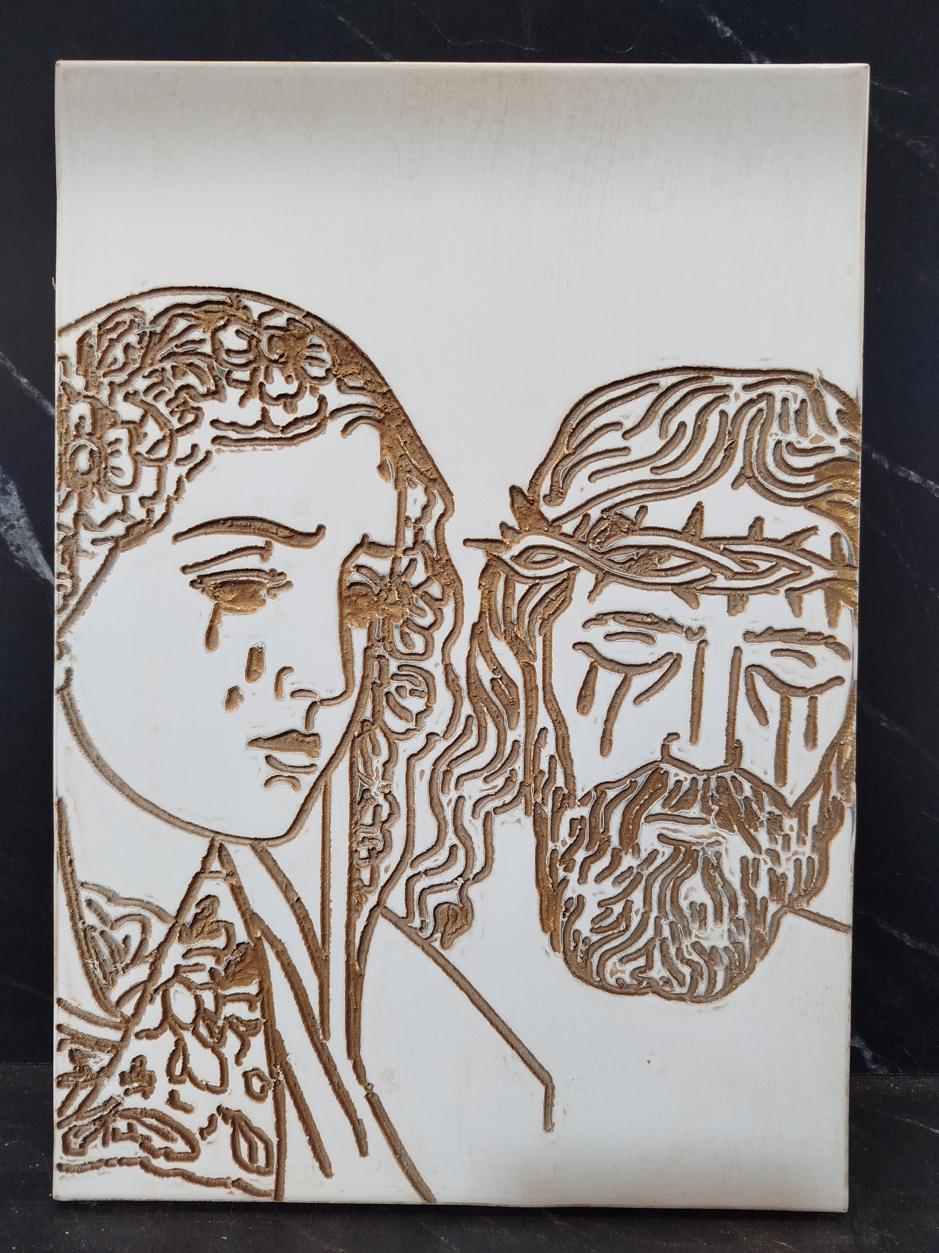 Cuadro Devocional "Fe y Sentimiento" – Cristo y Virgen de Los Dolores de Alcalá del Valle