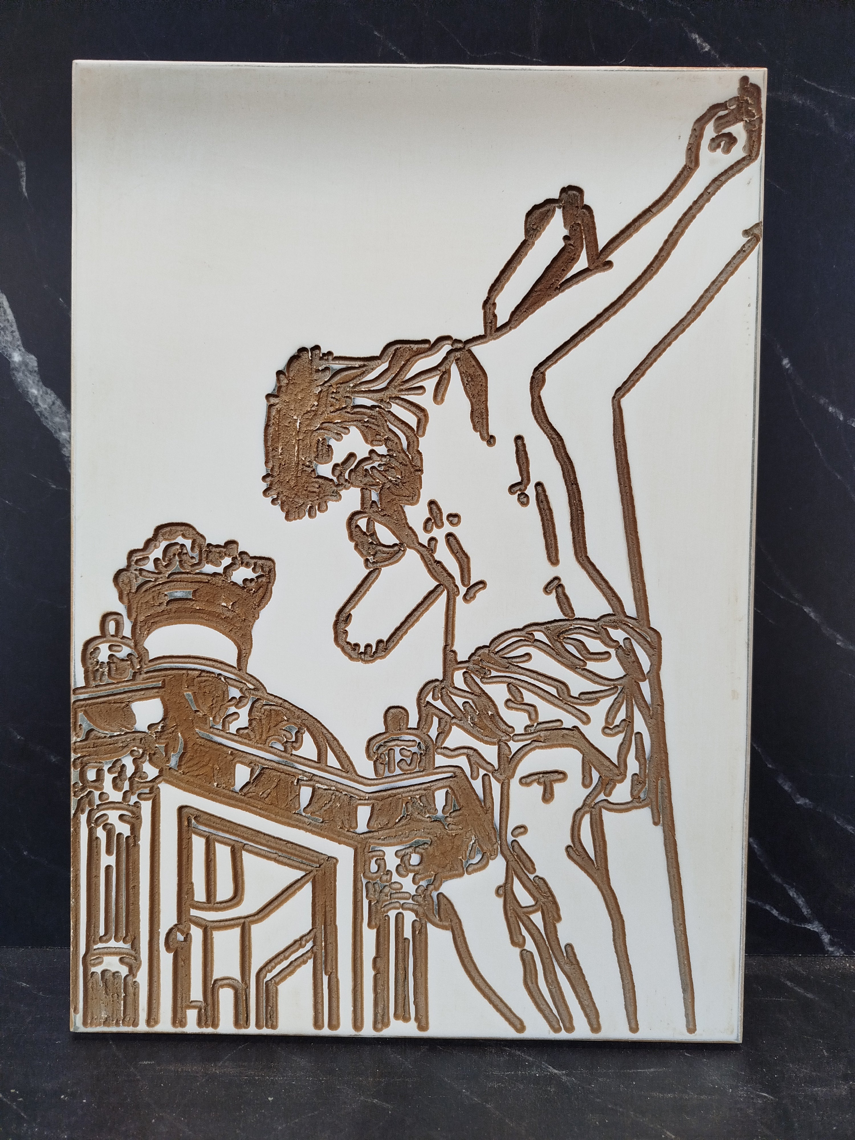 Cuadro Artesanal Cristo de la Vera Cruz de Setenil – "Los Blancos"